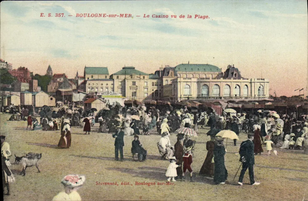 Boulogne-sur-Mer — Das Casino vom Strand aus gesehen — Stevenard, Verleger, Boulogne-sur-Mer - Vorderseite