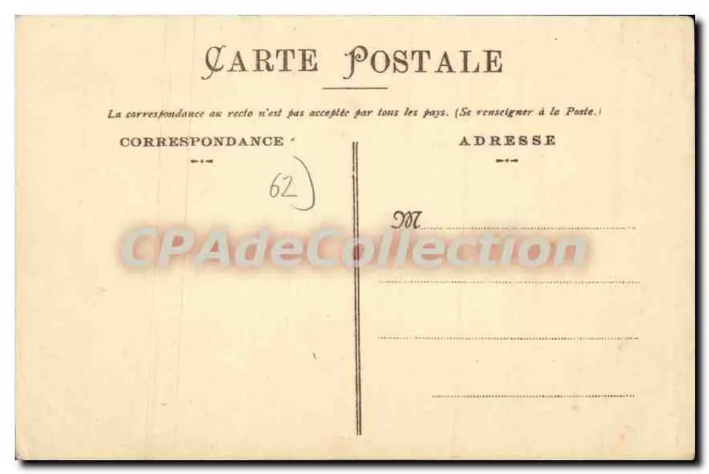 Boulogne-sur-Mer — Das Casino vom Strand aus gesehen — Stevenard, Verleger, Boulogne-sur-Mer - Rückseite