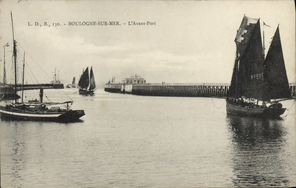 Boulogne-sur-Mer — Der Vorhafen — L.D.B., Nr. 130 - Vorderseite