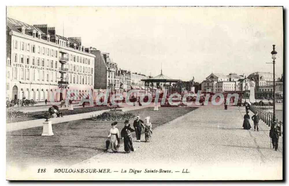 Boulogne-sur-Mer — La Digue Sainte-Beuve — LL. — Sammlung LL. Nr. 128 - Vorderseite
