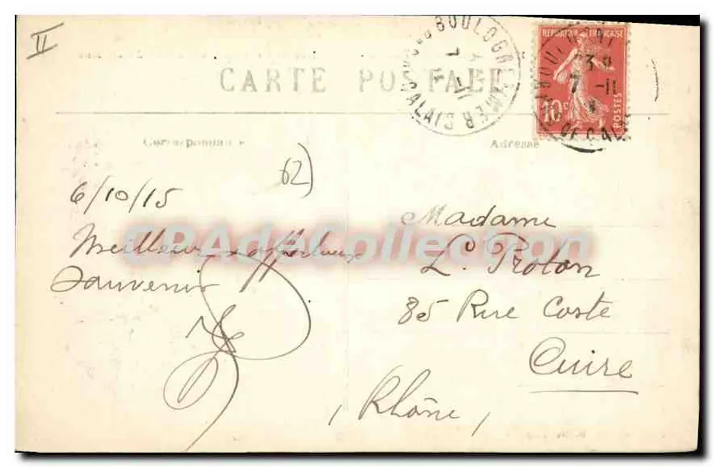 Boulogne-sur-Mer — Le Port, von der Ostmole aus gesehen — E.S. 511, Verleger Stevenard - Rückseite