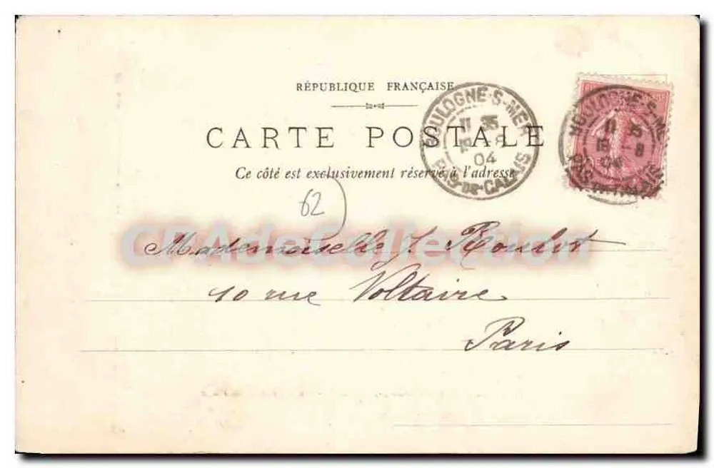 Boulogne-sur-Mer — Das Casino und der Strand — L. D. B. - 1 - Rückseite