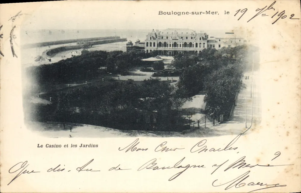 Das Casino und die Gärten — Boulogne-sur-Mer — Verleger nicht sichtbar - Vorderseite
