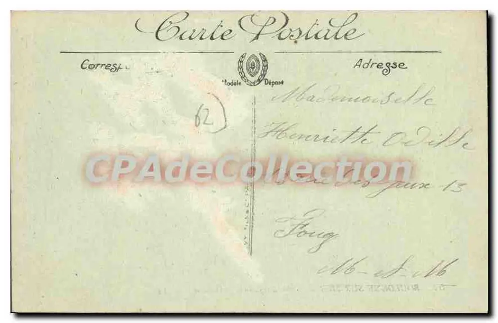 Boulogne-sur-Mer — Abfahrt des Dampfers « Holland » — LL. - Rückseite