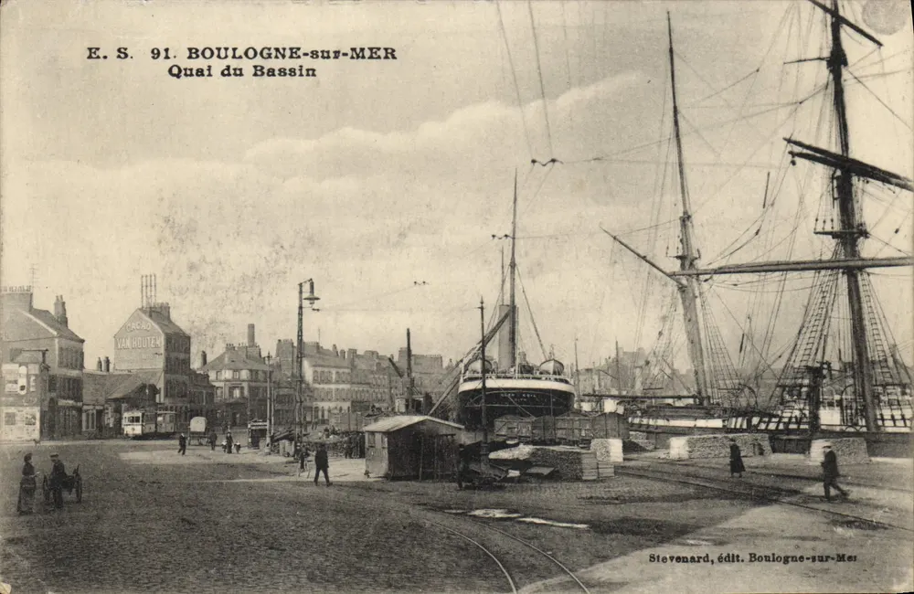 Boulogne-sur-Mer — Quai des Bassins — Stevenard, Verlag Boulogne-sur-Mer - Vorderseite