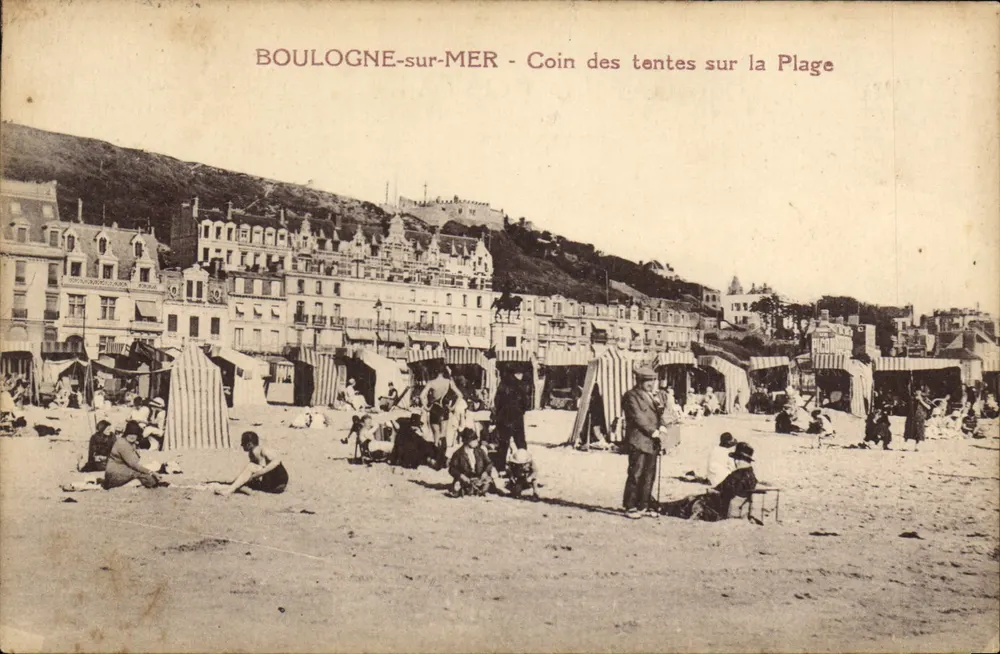 BOULOGNE-sur-MER - Ecke der Zelte am Strand - Vorderseite