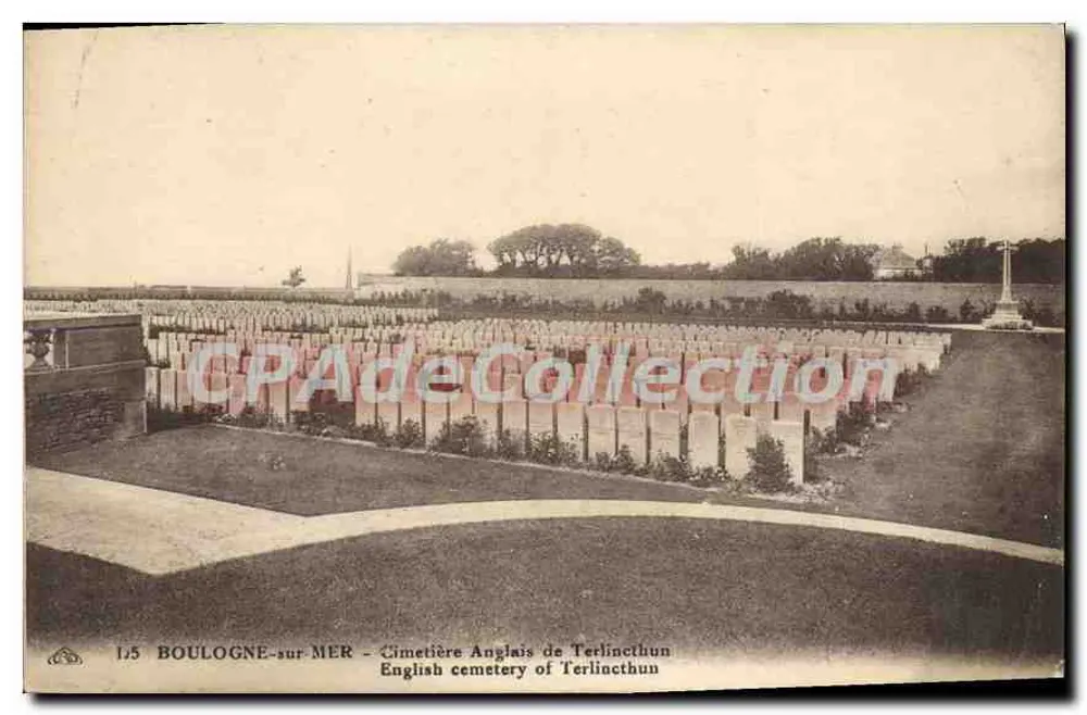 Boulogne-sur-Mer — englischer Friedhof Terlincthun — Verlag CPADecollection, Nr. 1/5 - Vorderseite