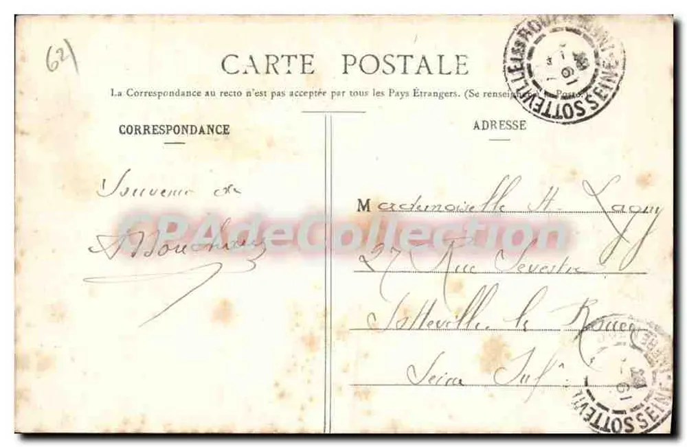 BOULOGNE-sur-MER — Allgemeiner Blick auf den Strand — L.D., B., 202 - Rückseite
