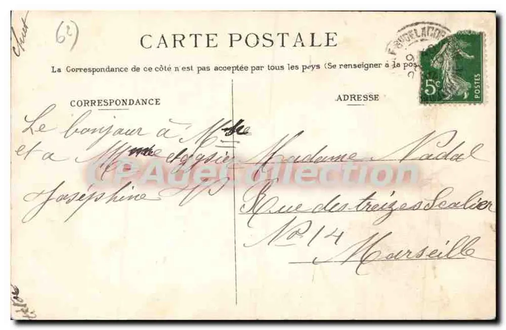 Boulogne-sur-Mer — La Catedral — Editor anónimo, n° 61 - Reverso