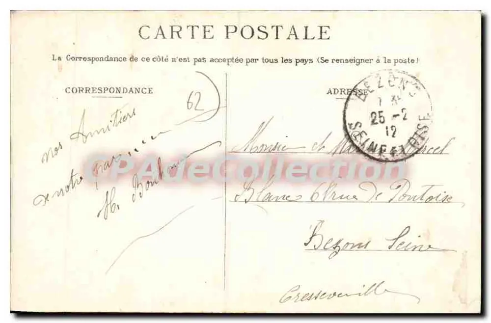 Boulogne-sur-Mer — Eingang zum alten Schloss — Paulin & Cie, n°38 - Rückseite