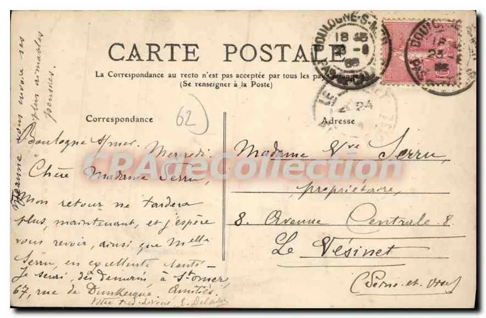 Boulogne-sur-Mer — Boulonnais Matelotte — A.C. - I - Rückseite