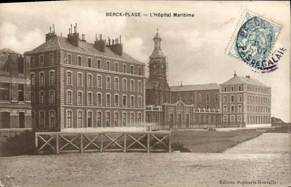Berck-Plage — O Hospital Marítimo — Edição Papeterie Nouvelle - Frente