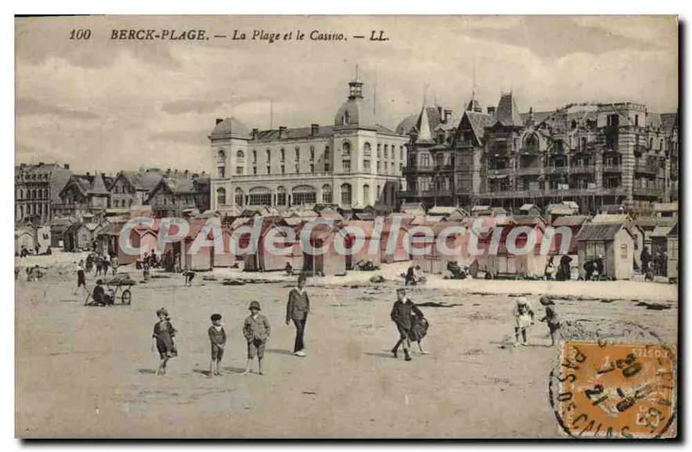 Berck-Plage — A Praia e o Casino — LL. — N° 100 - Frente