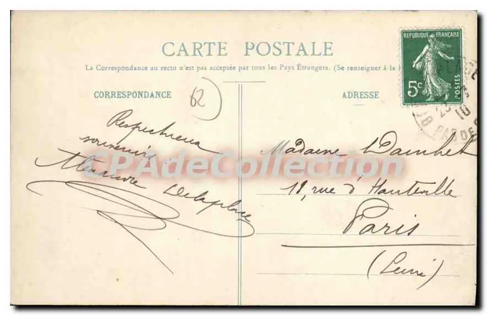 Berck-Plage - Um Canto da Praia — n° 96 - Verso