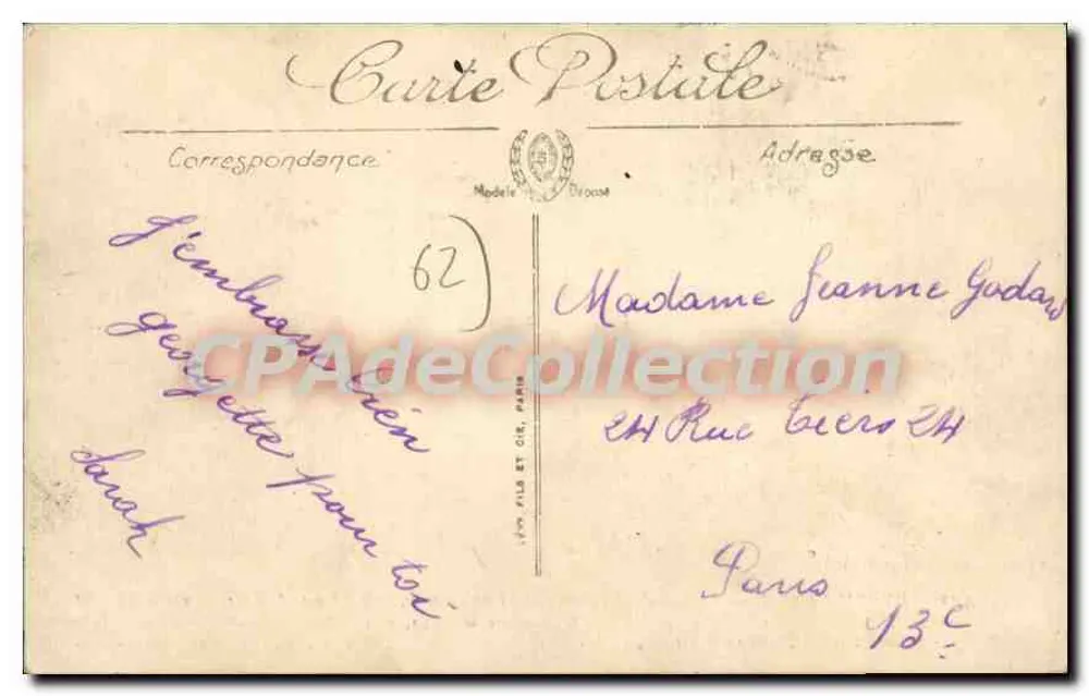 Berck-Plage — Das Seehospital — T.G., 30, rue Carnot, Berck-Plage - Rückseite