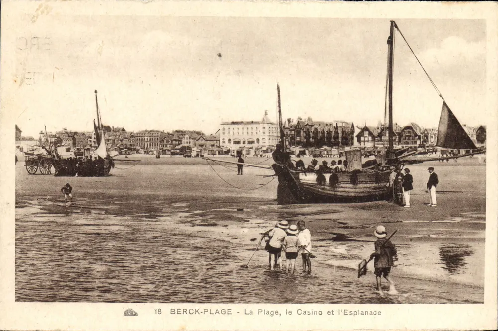 Berck-Plage - Der Strand, das Casino und die Promenade — unbekannter Verlag, Nr. 18 - Vorderseite