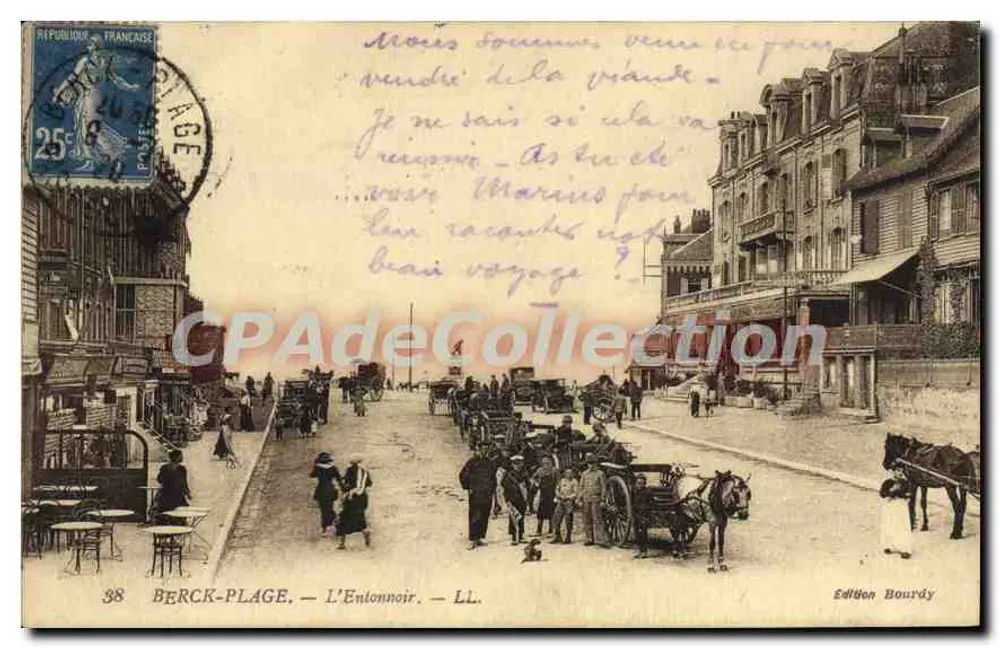 Berck-Plage — A L'Entonnoir — Edição Bourdy, n°38 - Frente