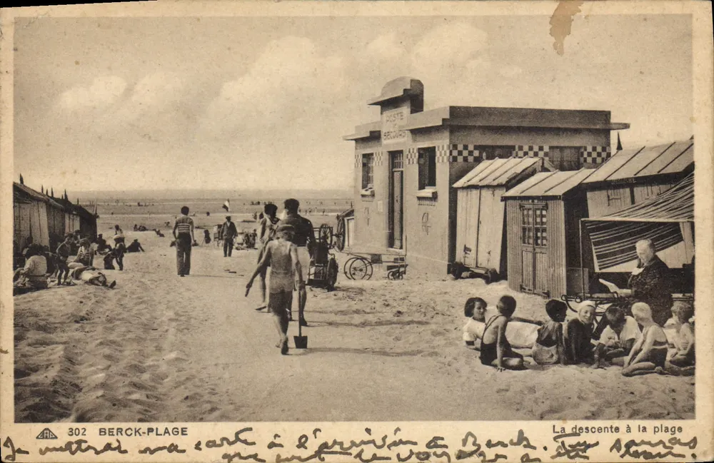 Berck-Plage — A descida à praia — Editor: Dérames Photographies - Frente