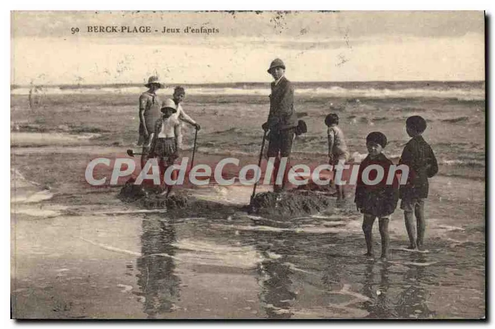 Berck-Plage - Jogos de Crianças — CPAdeCollection - Frente