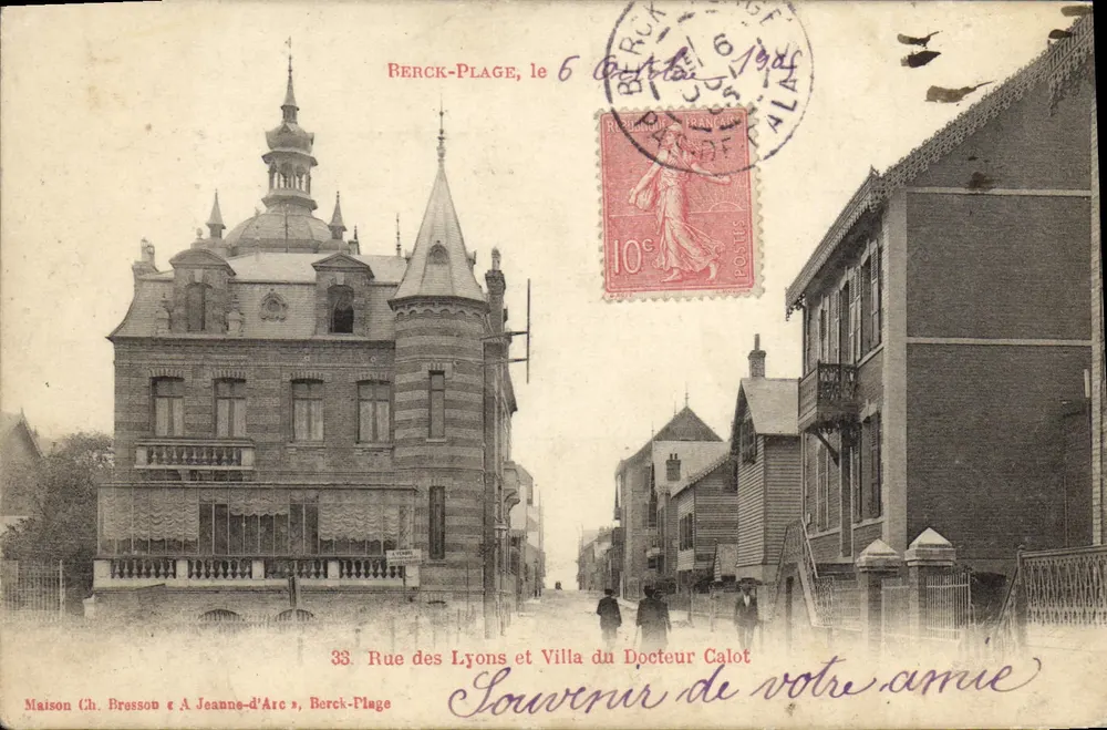 Berck-Plage, rue des Lyons — Villa des Doktors Calot — Haus Ch. Brasson & A. Jeanne-d'Arc — Verlag nicht identifiziert, Seriennummer 33 - Vorderseite