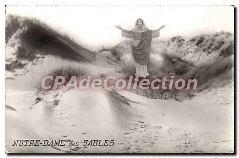 Notre-Dame des Sables — estátua de Jesus nas dunas — Éditions Gaby - Frente