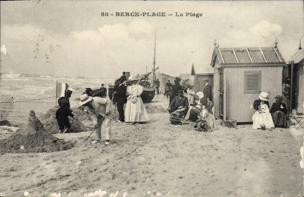 Berck-Plage — A Praia — Editora desconhecida, n° 80 - Frente