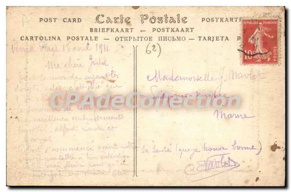 Berck-Plage - Die Strandpromenade und das Eden-Casino — Heliographie von N.D. Phot. - Rückseite