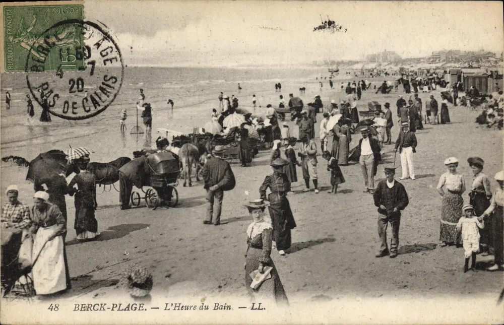 Berck-Plage — A Hora do Banho — LL. n°48 - Frente