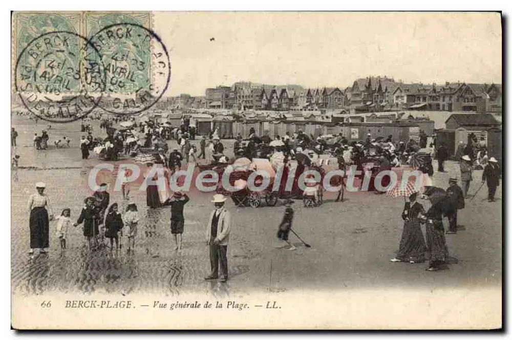 Berck-Plage — Vista geral da Praia — LL. - Frente