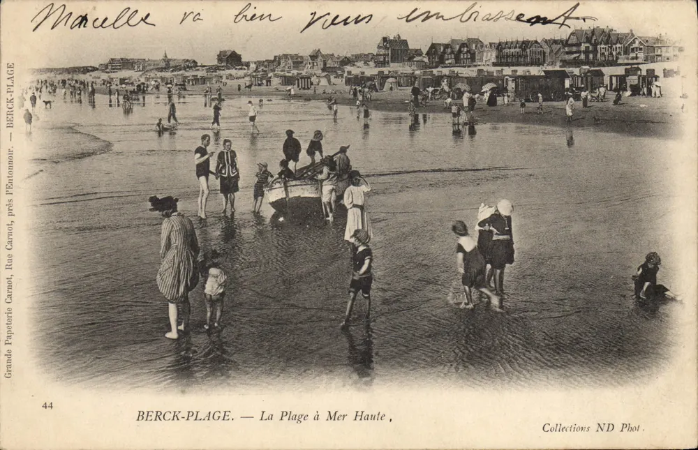 Berck-Plage — La Plage aan de Hoge Zee — Papeterie Carnot, Rue Carnot, bij Etomoum - Voorkant