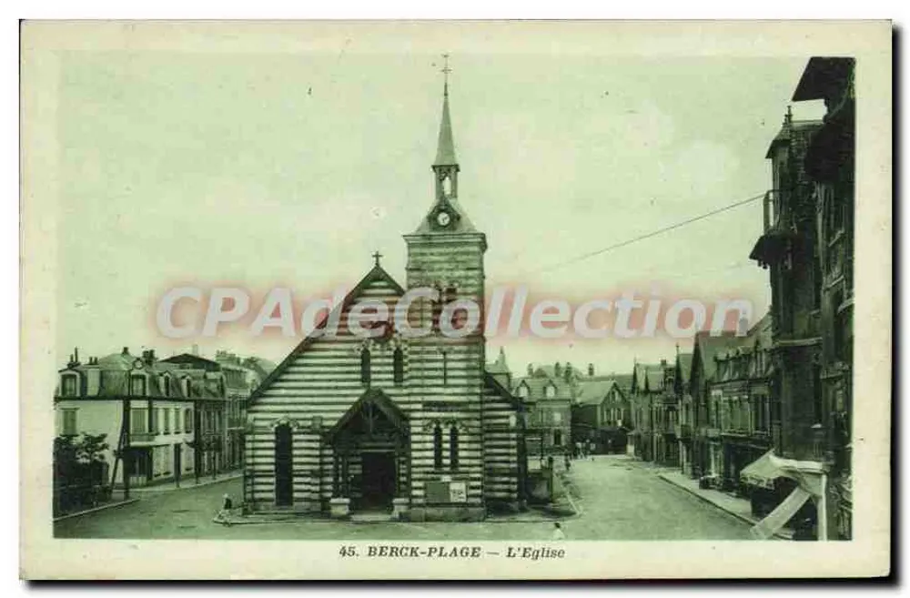 Berck-Plage — A Igreja — CPAdeCollection n°45 - Frente
