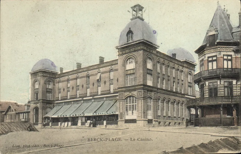 Berck-Plage — O Casino — Eden-Casino Restaurant — editor Léon, fot.-edit., Berck-Plage - Frente