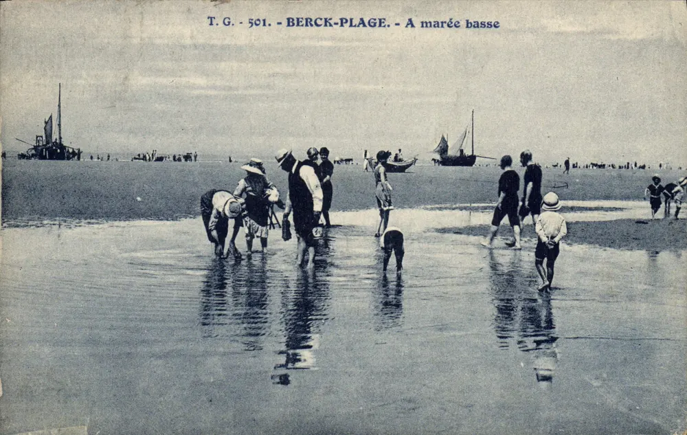 Berck-Plage — À maré baixa — T.G. 501 - Frente
