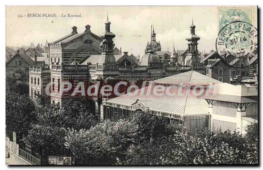 Berck-Plage - O Kursaal — Bilhete postal antigo n°34, editor desconhecido - Frente