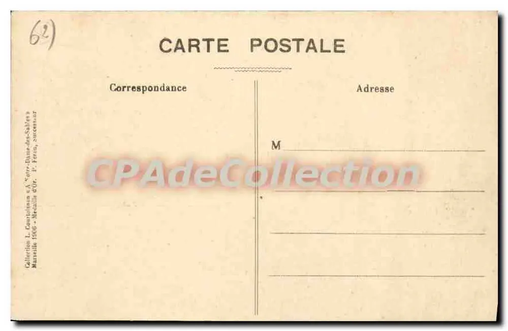 Berck-Plage - As Crianças na Praia — editor L. Cartisian & Cie, Marselha - Verso