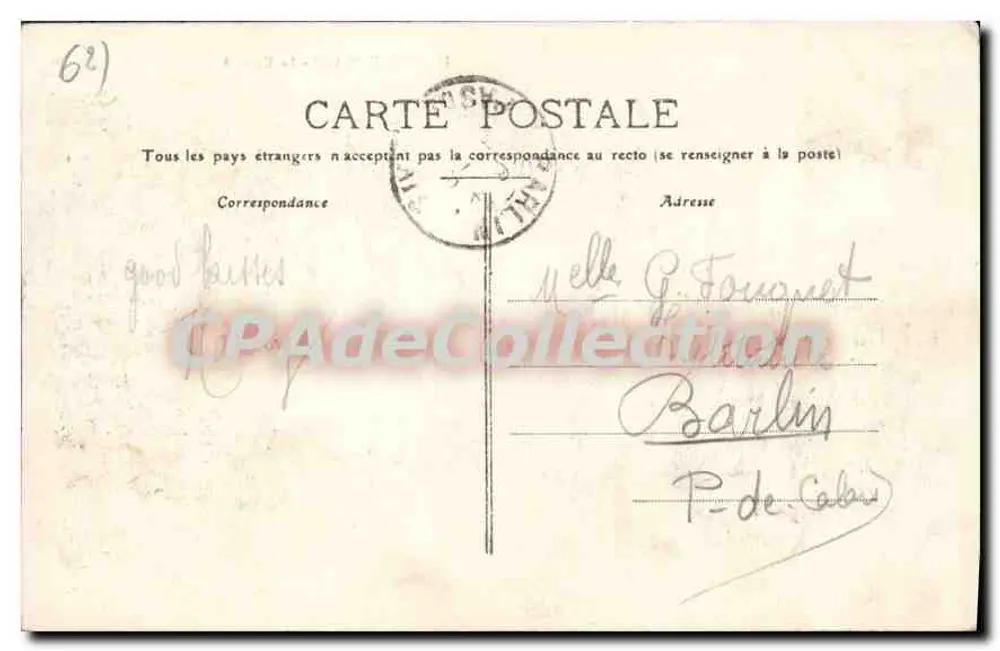Berck-Plage - O Kursaal — editor não identificado, n° de série 13 - Verso