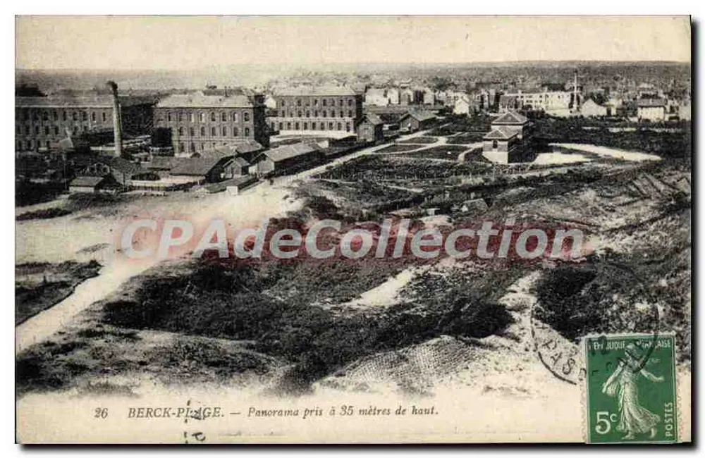 Berck-Plage — Panorama tirado a 35 metros de altura — Editor: É. Judou, Paris - Frente
