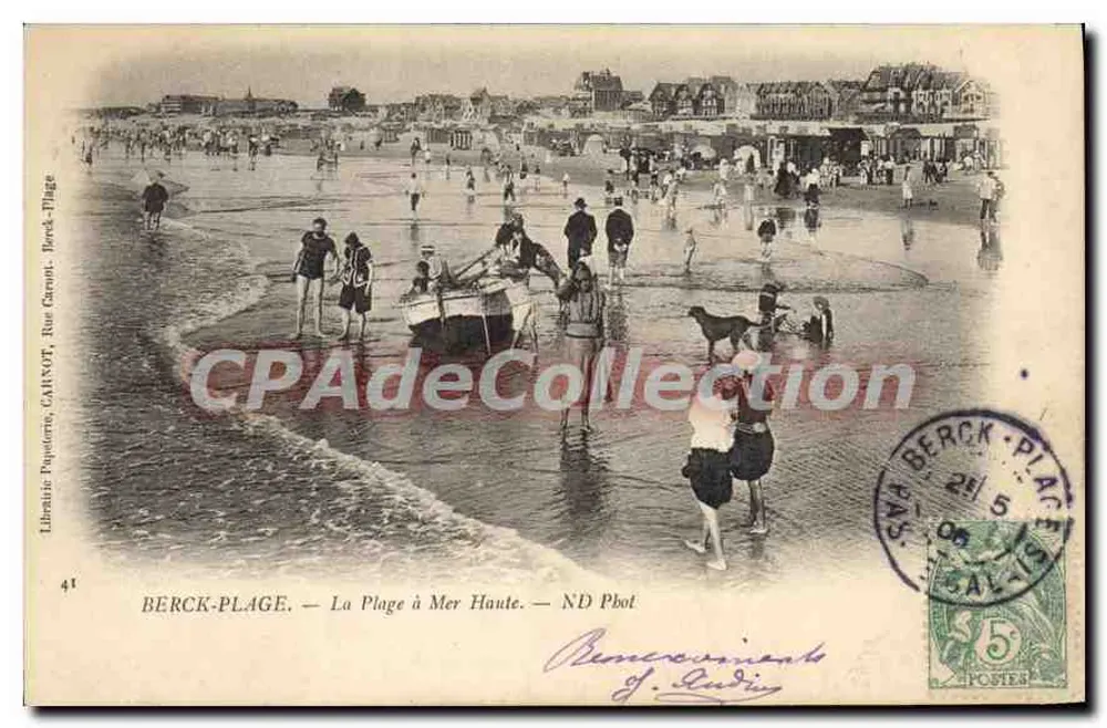 Berck-Plage — A Praia em Mer Haute — Livraria Papelaria Carnot, Rue Carnot - Frente