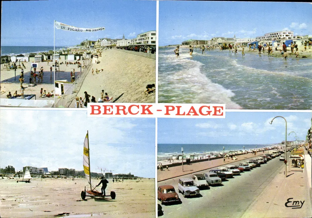 Berck-Plage — vista della spiaggia e del fronte mare — Emy - Recto