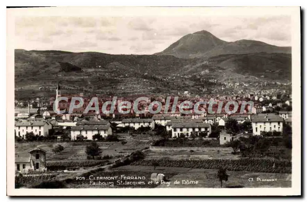 Clermont-Ferrand — Faubourg St-Jacques und der Puy de Dôme — Cl. Plazanet, Nr. 209 - Vorderseite