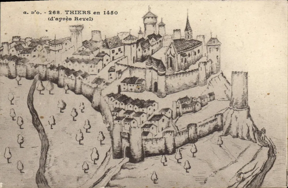 Thiers em 1450 — vista histórica — segundo Revel — série G.D.O. n°268 - Frente