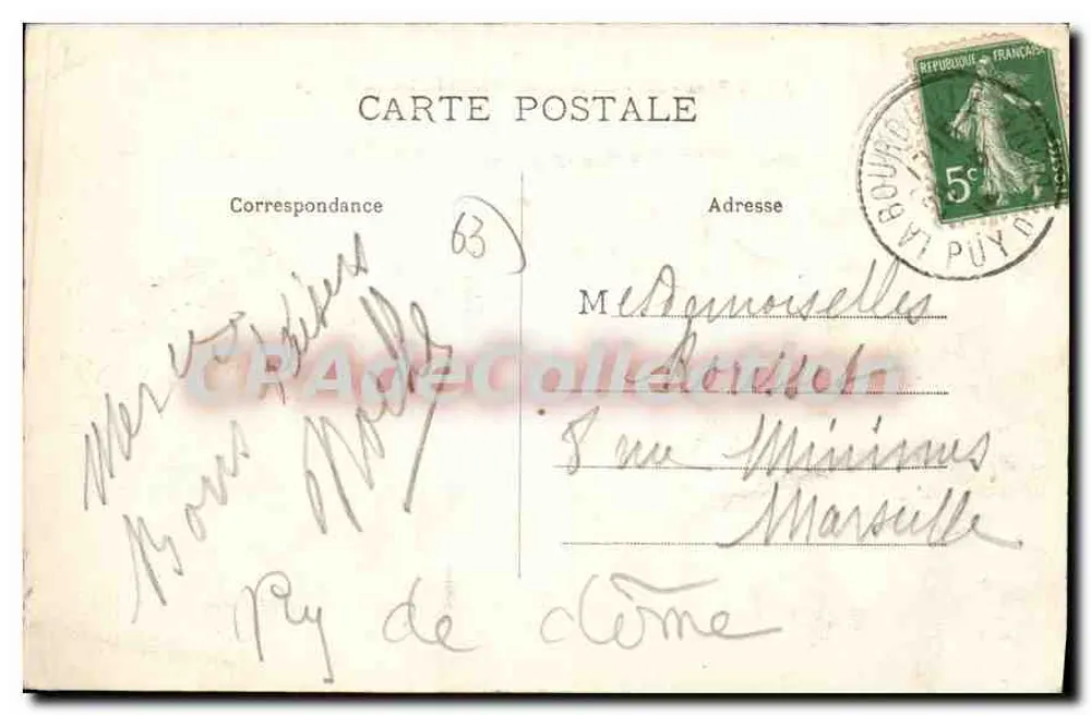 Puy-de-Dôme - La Bourboule - See des Staudamms — L'Auvergne, Nr. 241 - Rückseite