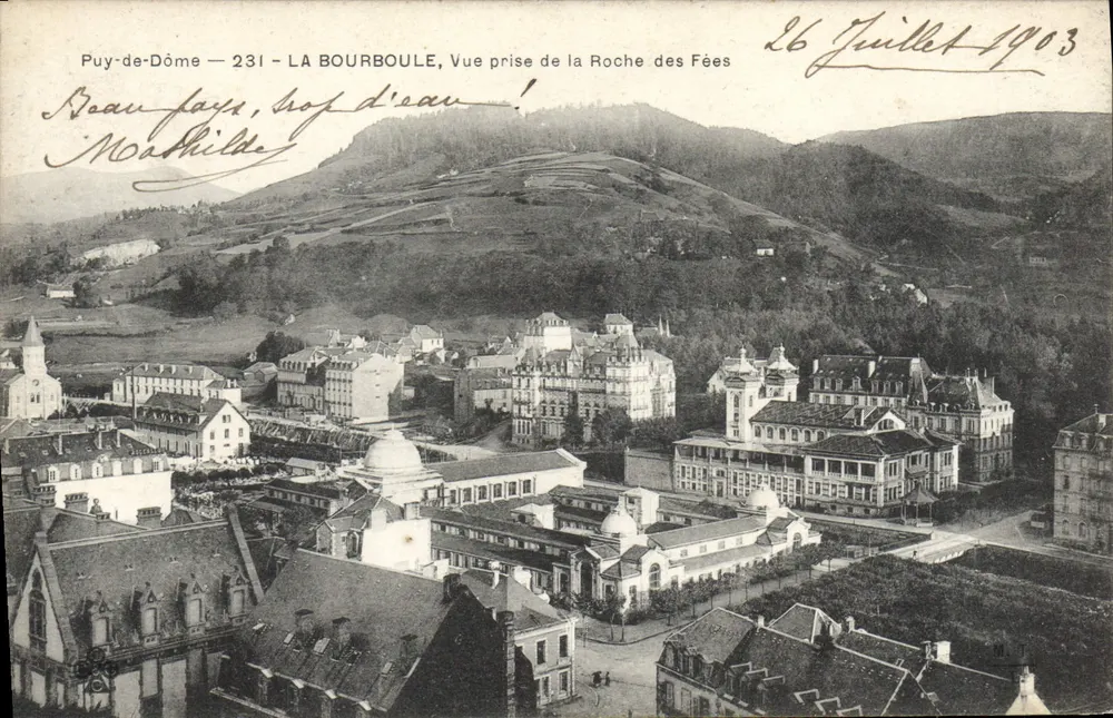 La Bourboule, Ansicht vom Roche des Fées — Puy-de-Dôme — n°231 - Vorderseite