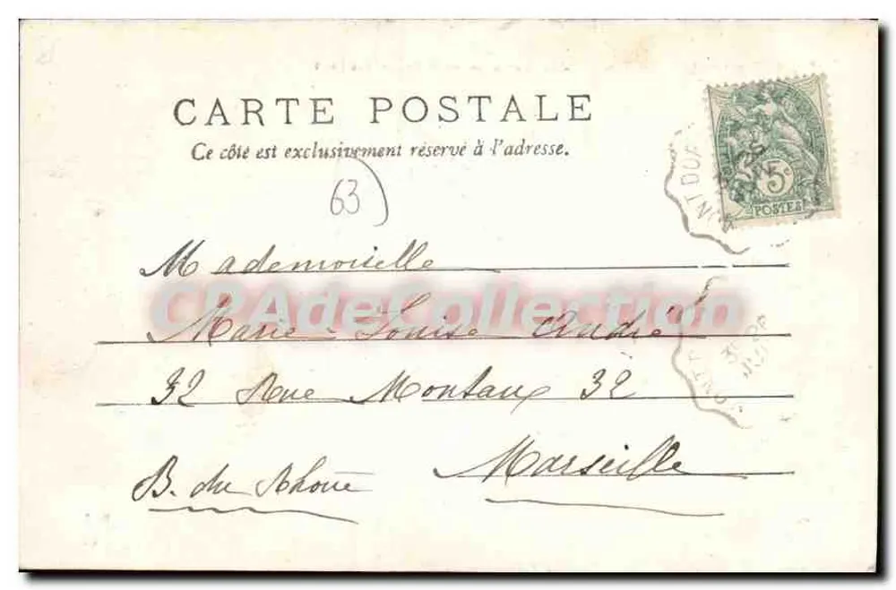 La Bourboule, Ansicht vom Roche des Fées — Puy-de-Dôme — n°231 - Rückseite