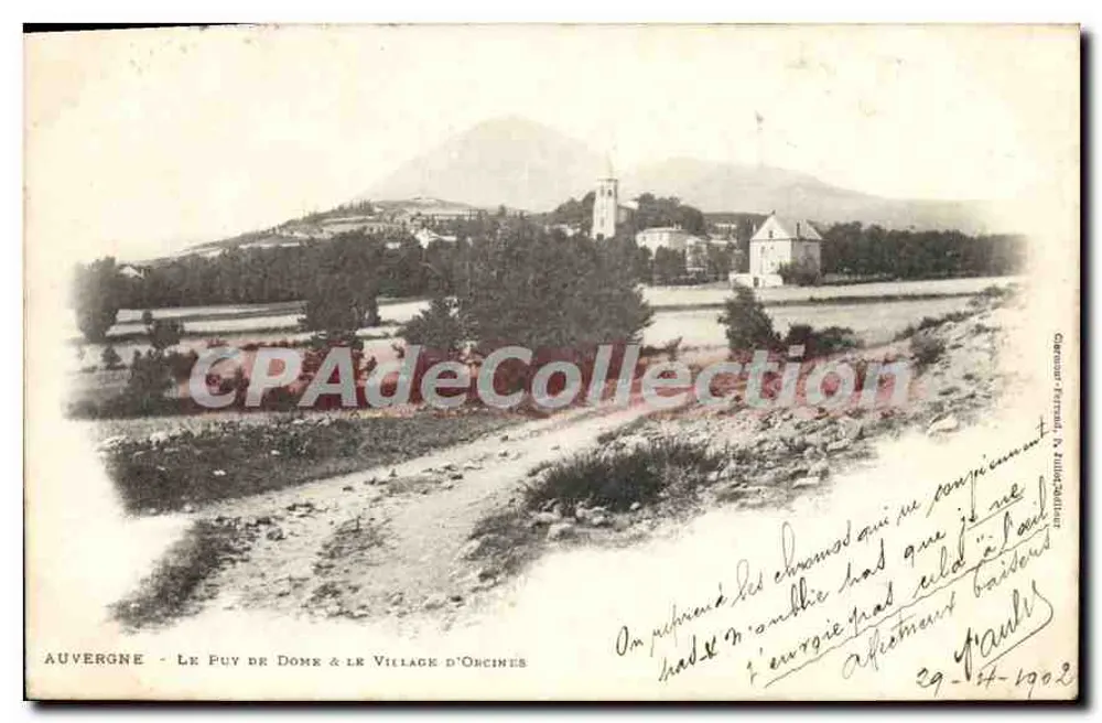 Auvergne - Der Fuy de Dome & das Dorf Orcinés — Verlag Ceram, Nr. 2448 - Vorderseite