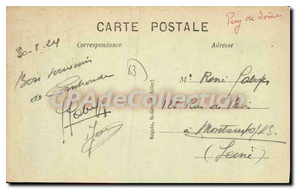 Pittoreske Auvergne — Combronde — Das Schloss Banson - Rückseite