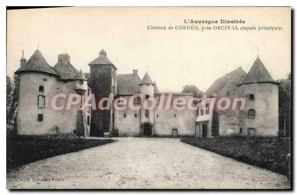 Schloss Cordès, in der Nähe von Orcival — Hauptfassade — L'Auvergne Illustrée - Vorderseite