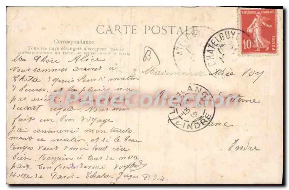 Okolice CHATEL-GUYON — Wioska Enval — L'AUXERONET (Wydawca EFD, n°1748) - Rewers