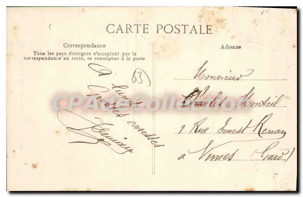 Riom — Denkmal der Marseillaise — Das pittoreske Auvergne - Rückseite