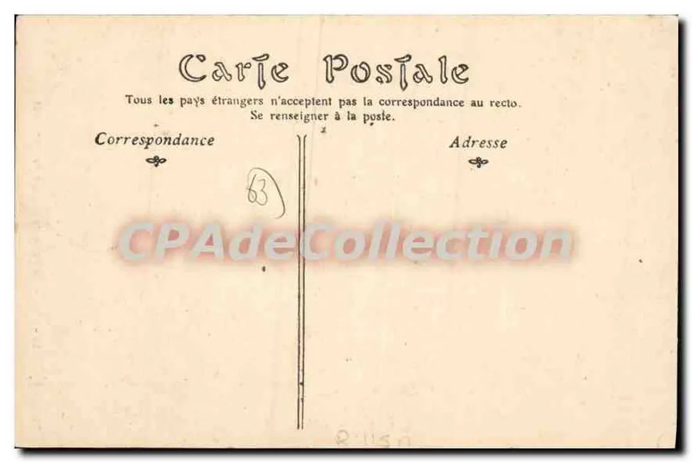 Riom - A Porta da Igreja do Marthuret — editor CPADeCollection, n° 59 - Verso